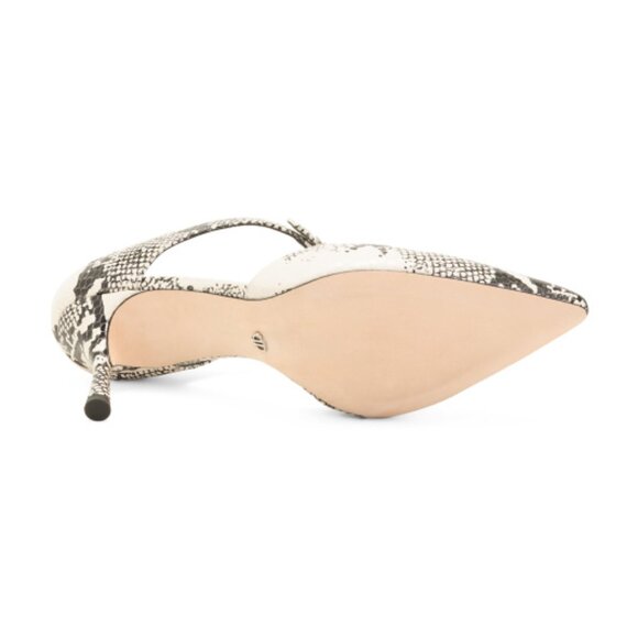 PAIGE Leather Preston Heeled Mules - Picture 3 of 3